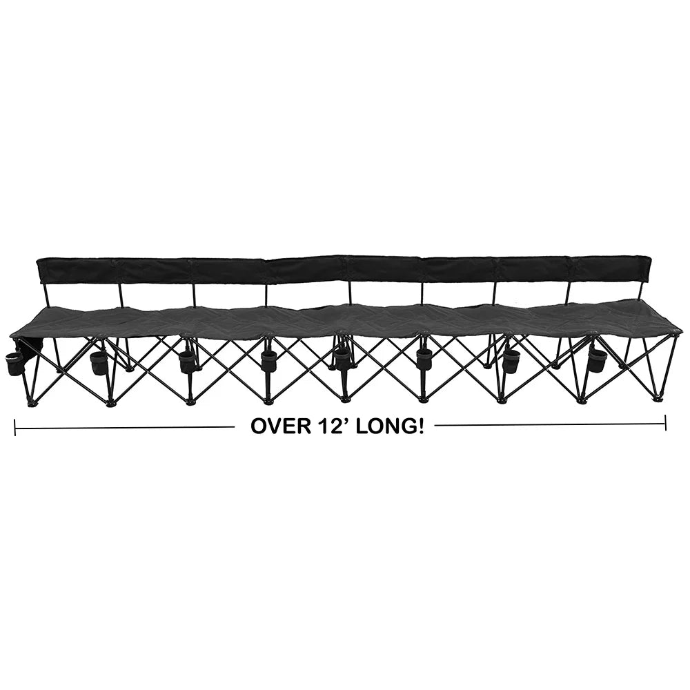 8 Seat Portable Folding Team Bench N8941