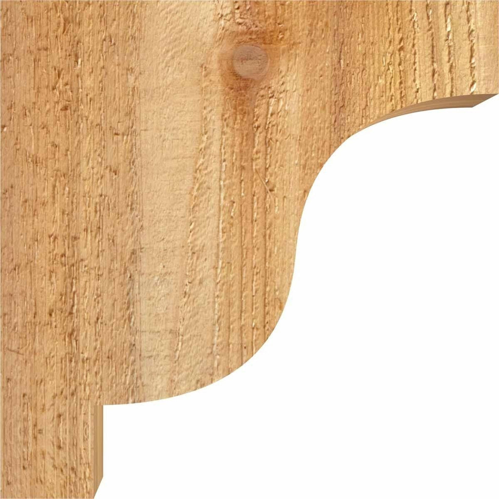 6x22W x 10x22D x 10x22H Rough Sawn Corbel, Western Red Cedar V280314