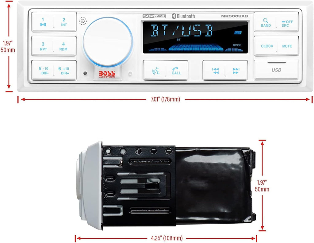 Marine Stereo & Portable Weather Alert Radio Bundle with Bluetooth X96654