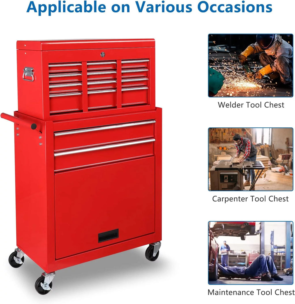 8 Drawer Rolling Tool Chest with Lock I667