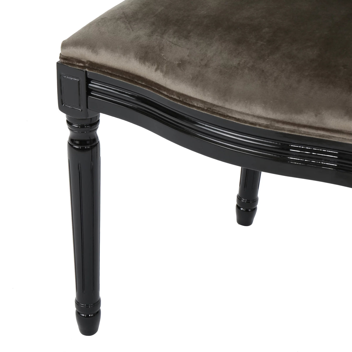 Gray Velvet Dining Chairs Set of 2 O620