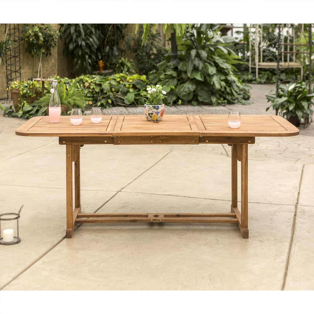 Acacia Wood Extendable Dining Table S607266