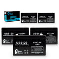 6V 12Ah Sealed Lead Acid Battery with F1 to F2 Terminal Adapters T479