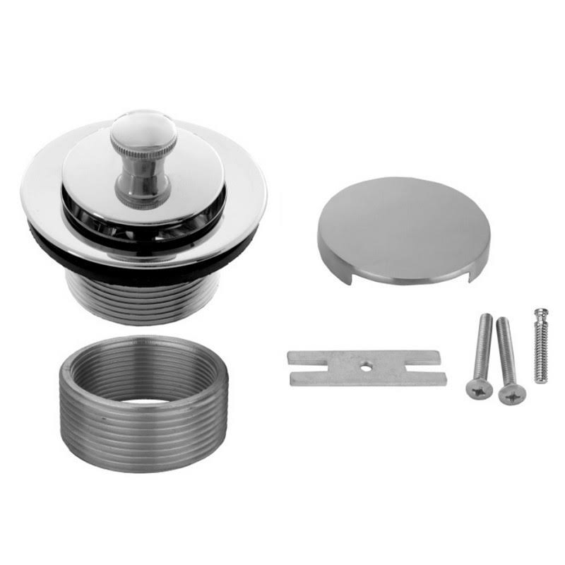 Satin Brass Lift and Turn Drain Strainer with Faceplate W8635