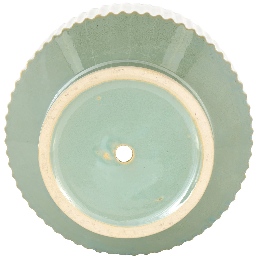 Green Ceramic Planter, 3 Count I813