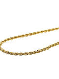 10K Yellow Gold Hollow Rope Chain Necklace 16-28 Inches O3235