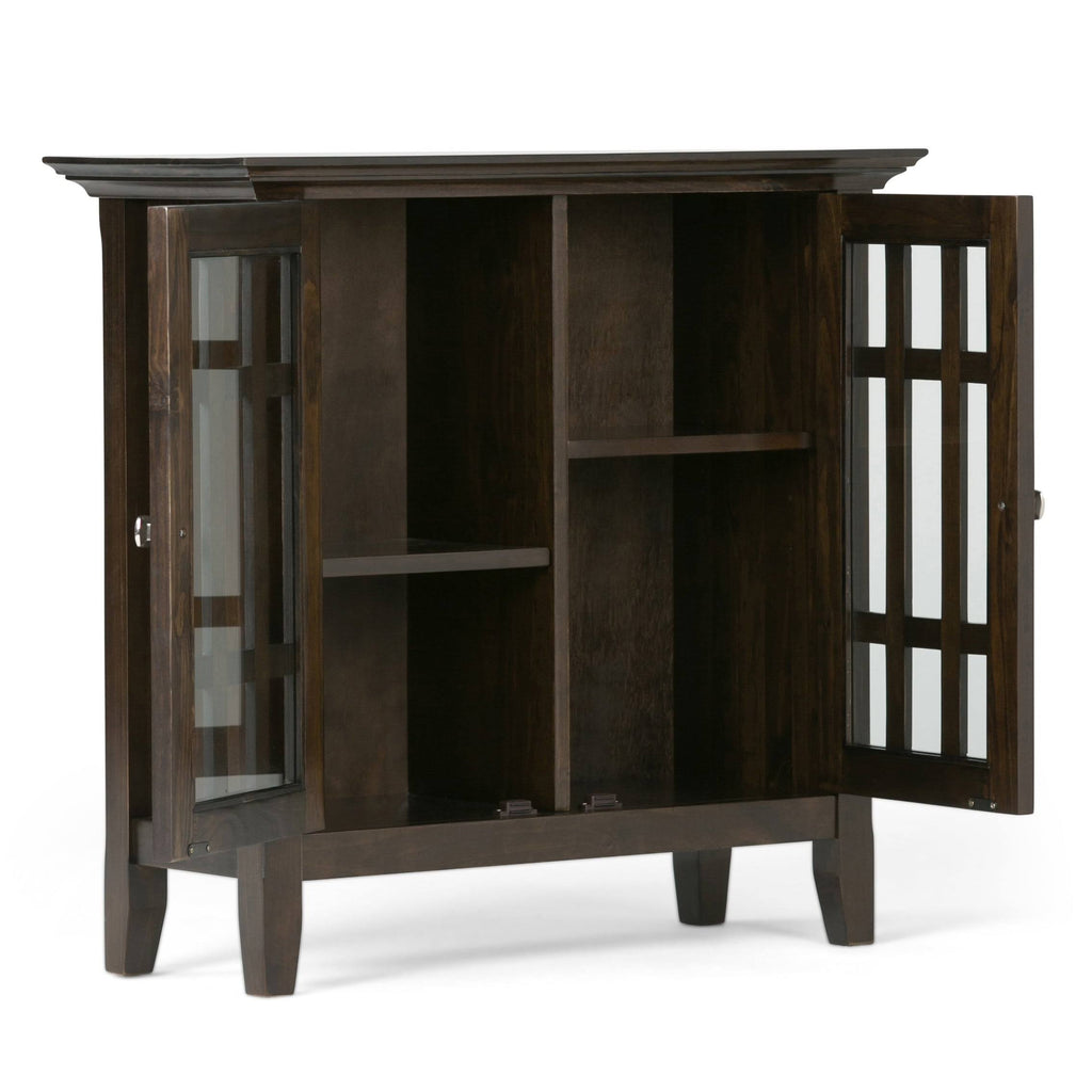 White Solid Wood Low Storage Media Cabinet X354380
