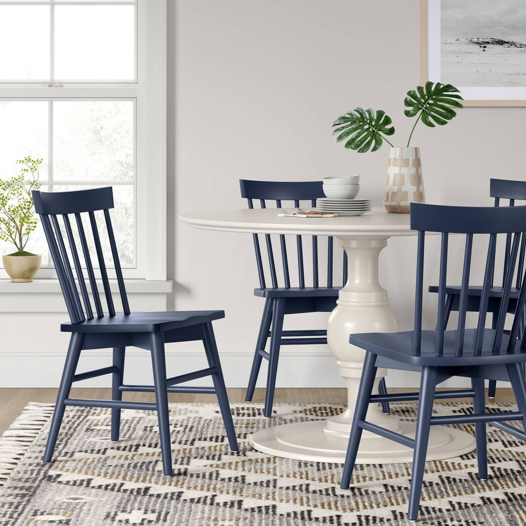 Set of 2 Dark Blue Windsor Dining Chair S20071
