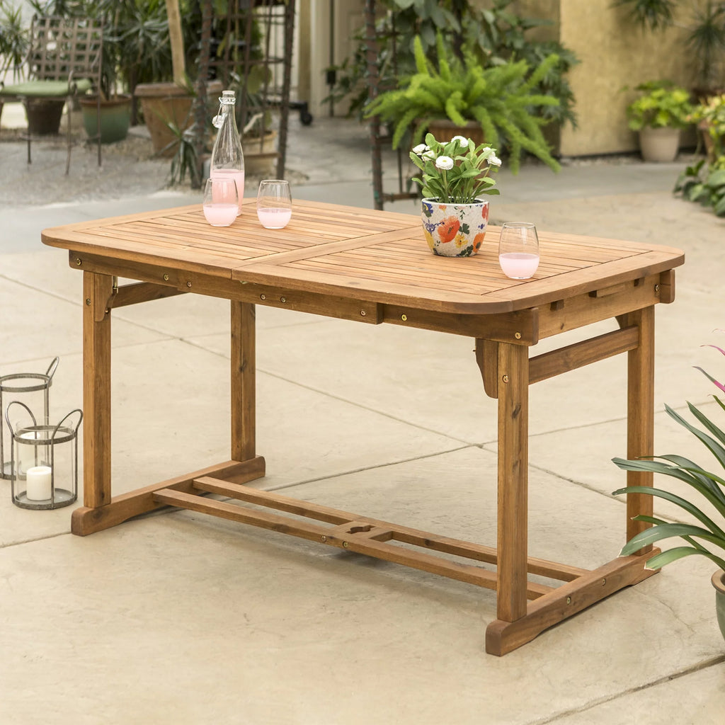 Acacia Wood Extendable Dining Table S607266