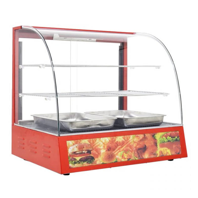 26 Curved Glass Display Warmer, 110V, Red A982018