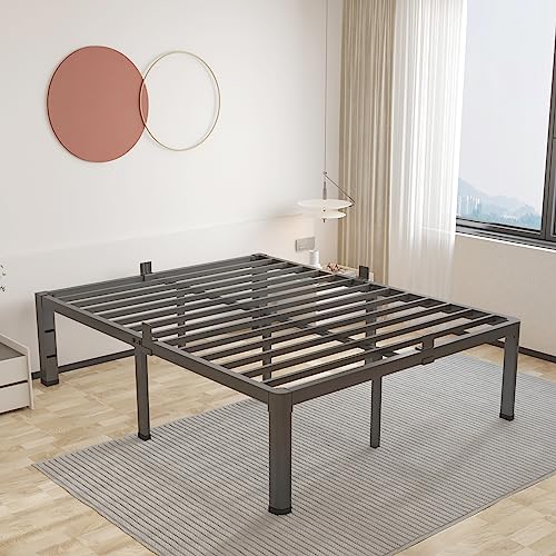 14 inch Full Size Bed Frame with Headboard Heavy Duty Steel Slats Q71197