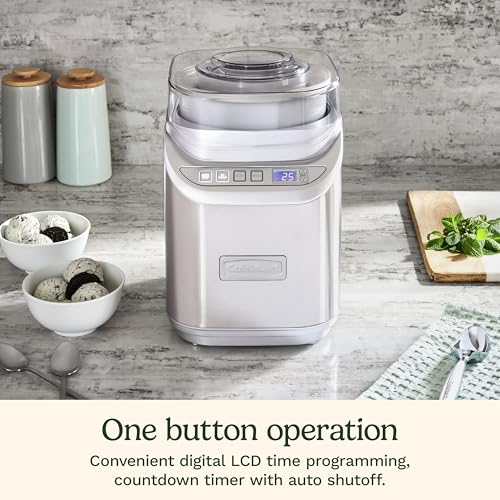 Ice Cream Maker Machine, 2 Quart, Stainless Steel P4627