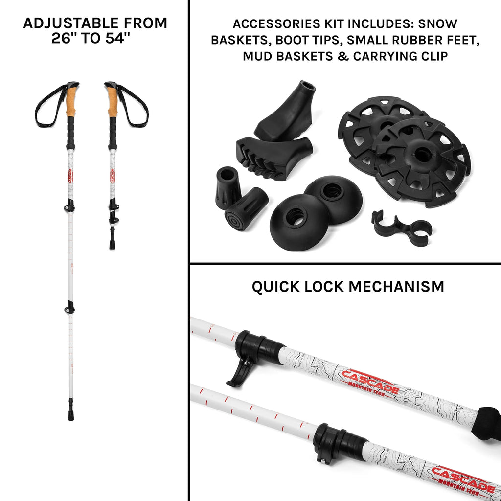 Carbon Fiber Cork Grip Trekking Poles E532