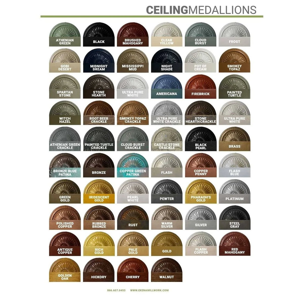 Oakleaf Ceiling Medallion Hand-Painted Iridescent Gold S620395