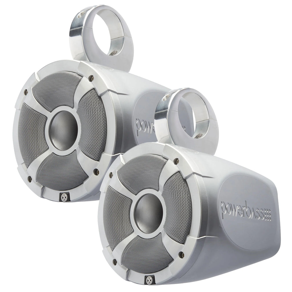 2 Pairs of 6.5" Marine Wake Board & UTV Roll Bar Speakers with Amplifier C36889