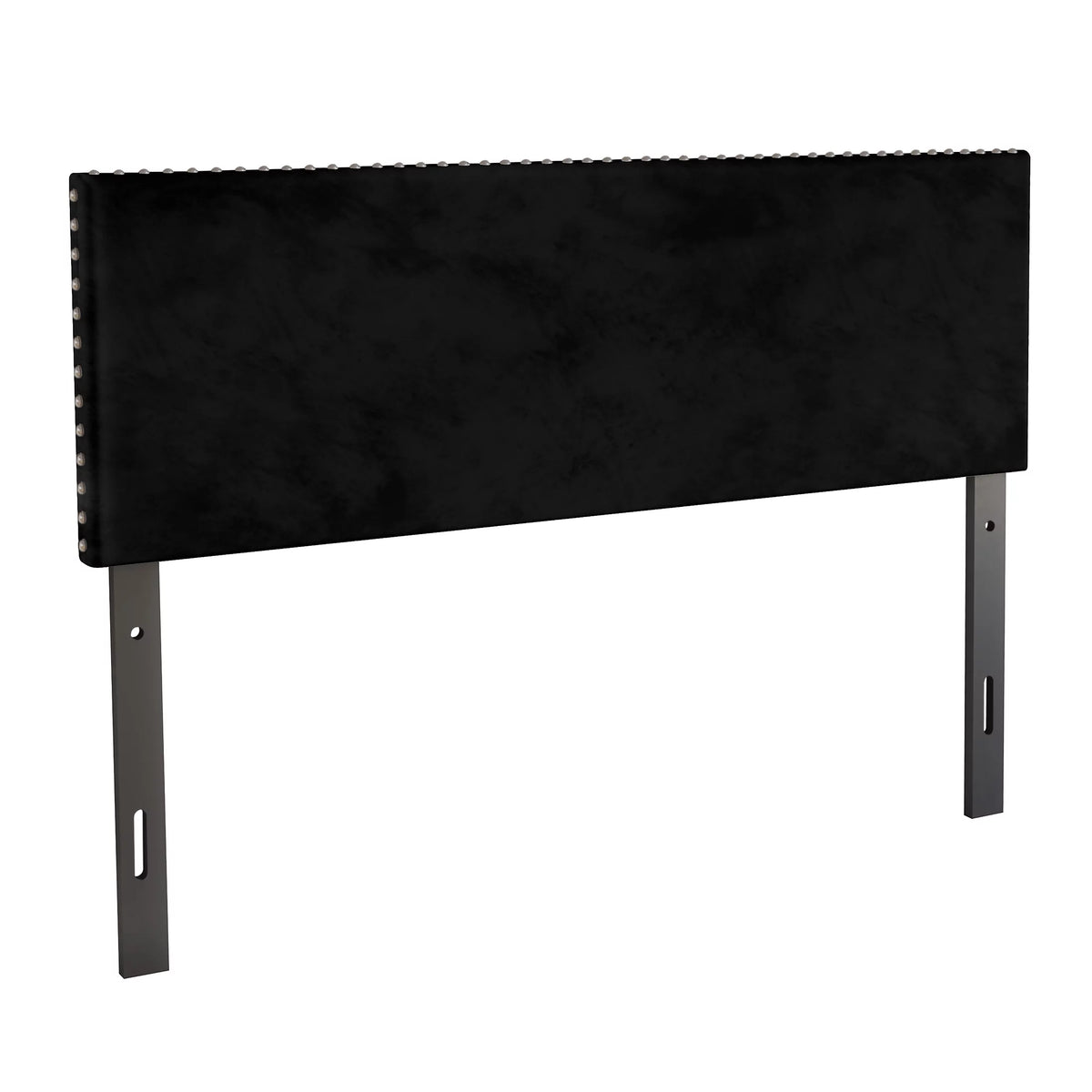 Black Velvet Upholstered Headboard E2137