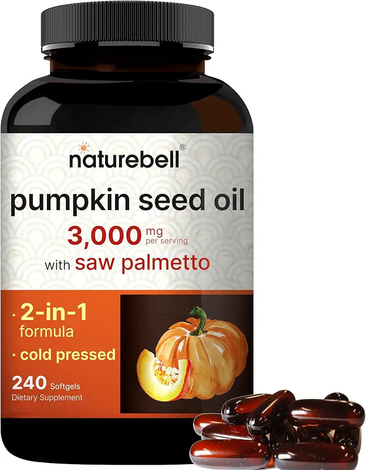 Virgin Pumpkin Seed Oil with Saw Palmetto 240 Softgel Capsules F542934