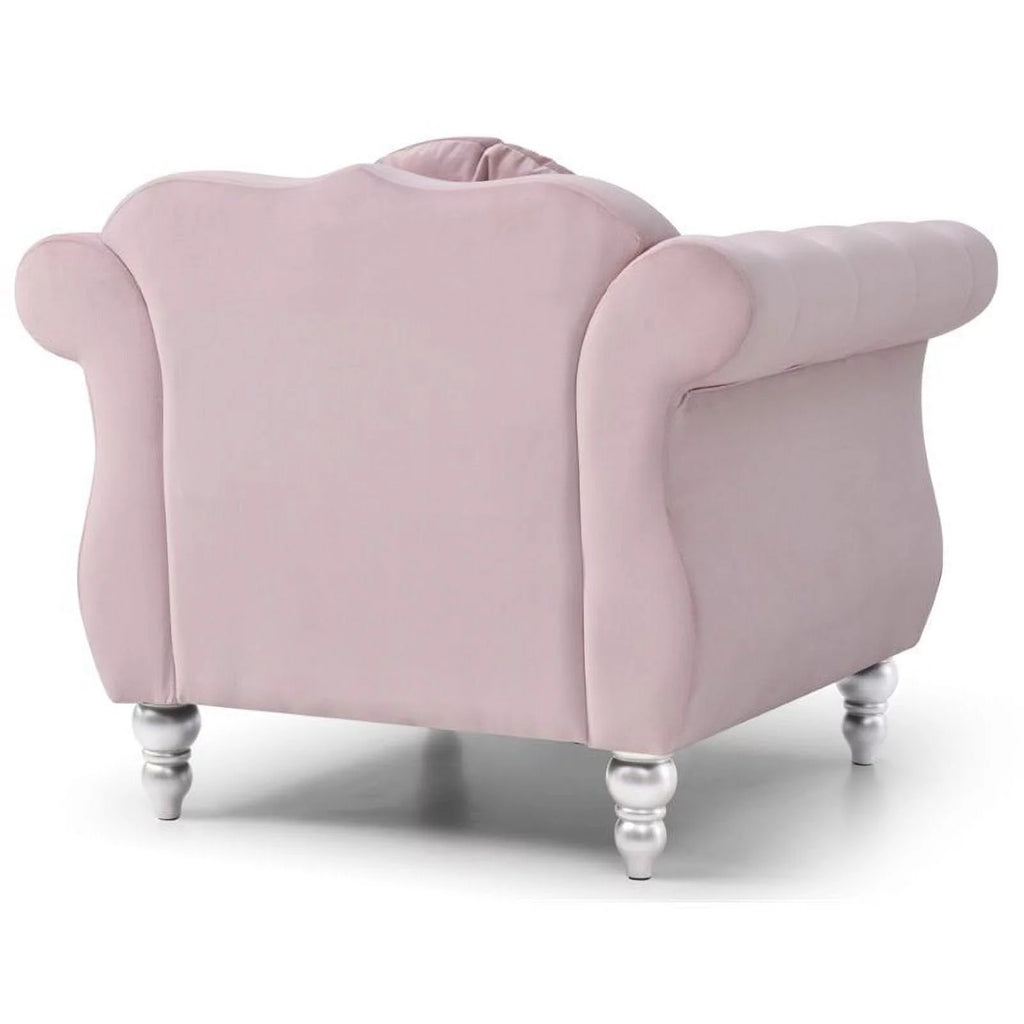 Pink Sofa Chaise and Chair E475