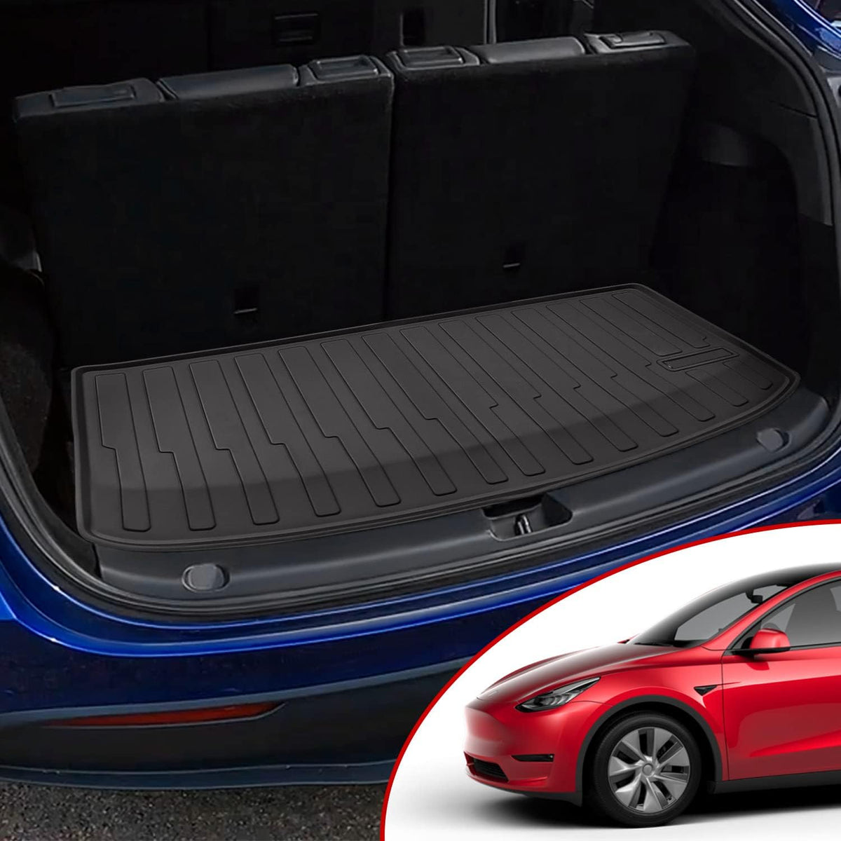 Tesla Model Y Frunk Mat Cargo Liner Floor Mat All Weather 5 Seat Accessories I33042