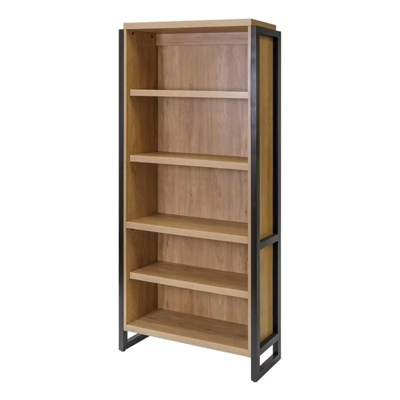 Modern Open Wood Laminate Bookcase N49256