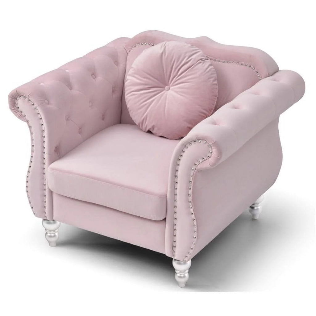 Pink Sofa Chaise and Chair E475