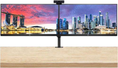 21.5 Inch FHD IPS LED-Backlit LCD Monitor 2-Pack with PW313 Full HD 1080p Webcam and Desk Mount Clamp Dual Monitor Stand H285425