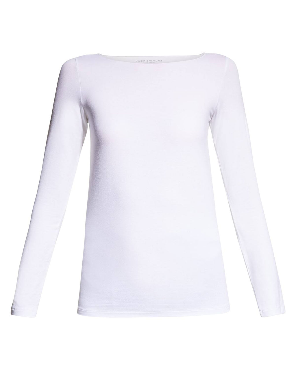 Soft Touch Marrow-Edge Long-Sleeve Top Stone W234688