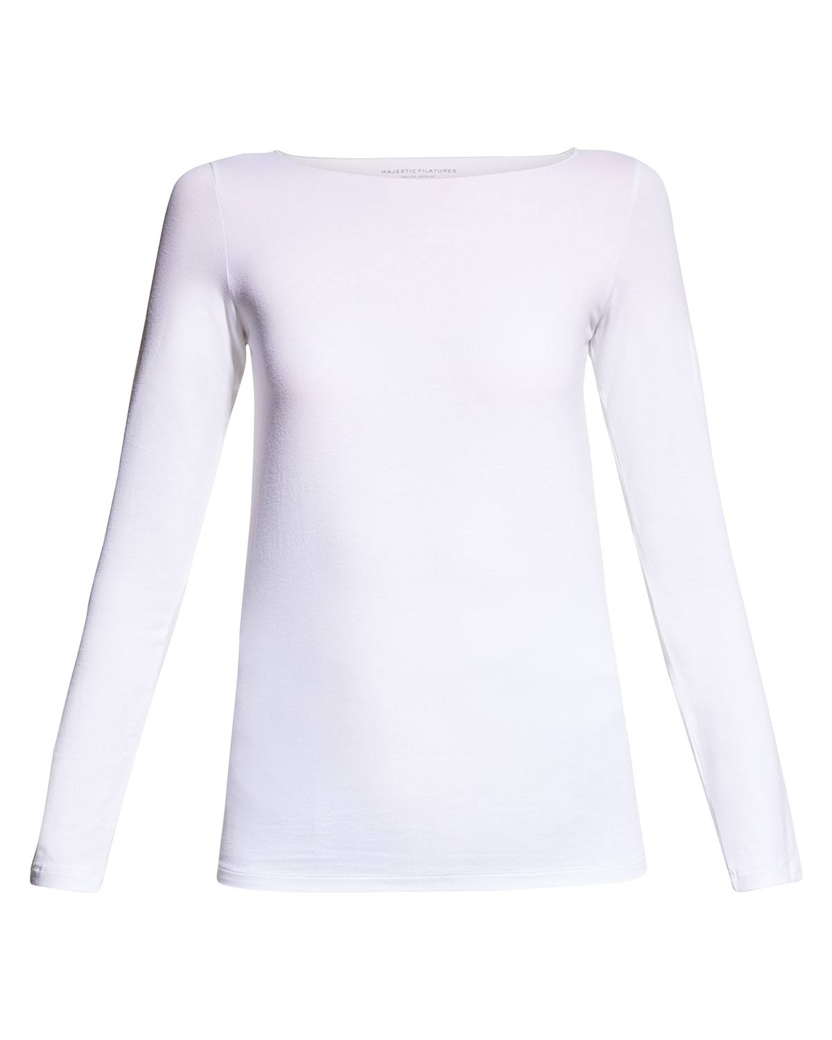 Soft Touch Marrow-Edge Long-Sleeve Top Stone W234688