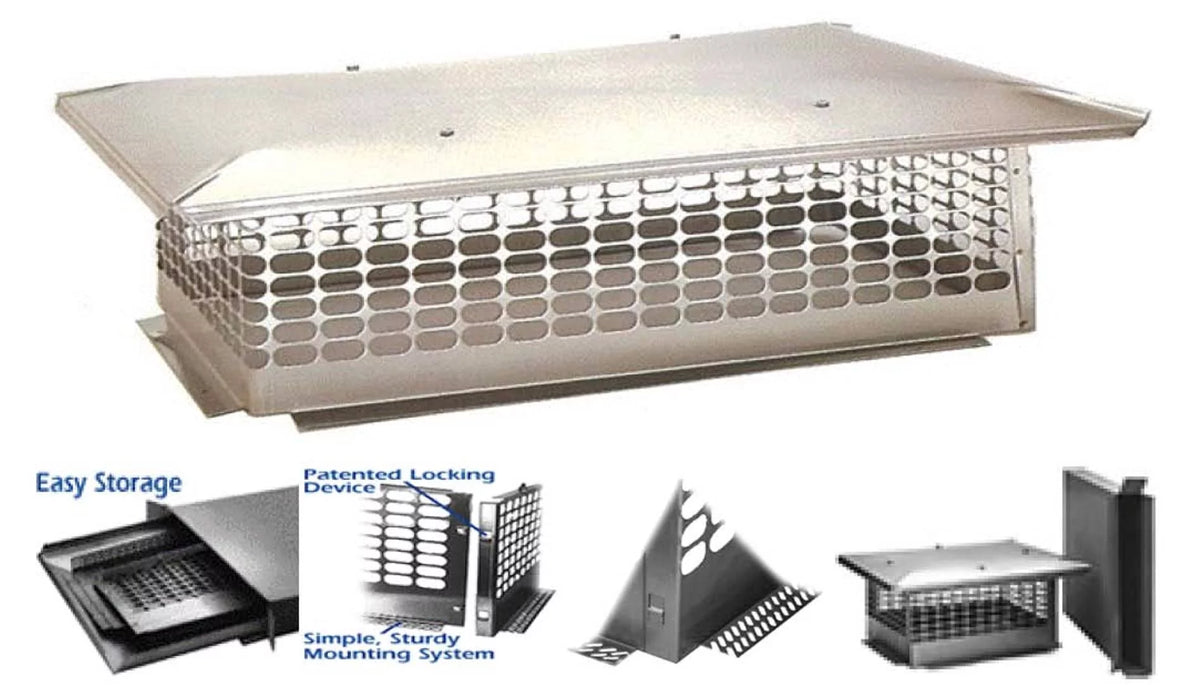 19-Inch x 19-Inch Multi Flue Stainless Steel Chimney Cap X135032