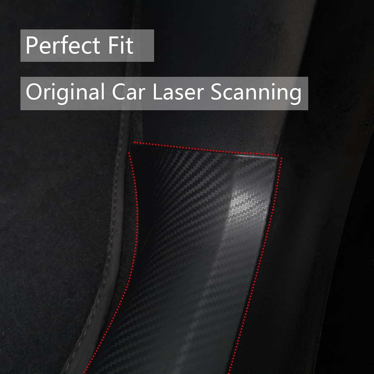 Matte Carbon Fiber ABS Door Sill Protector Set R557050