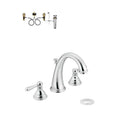 Polished Chrome 2-Handle Widespread Bathroom Sink Faucet with Drain S391