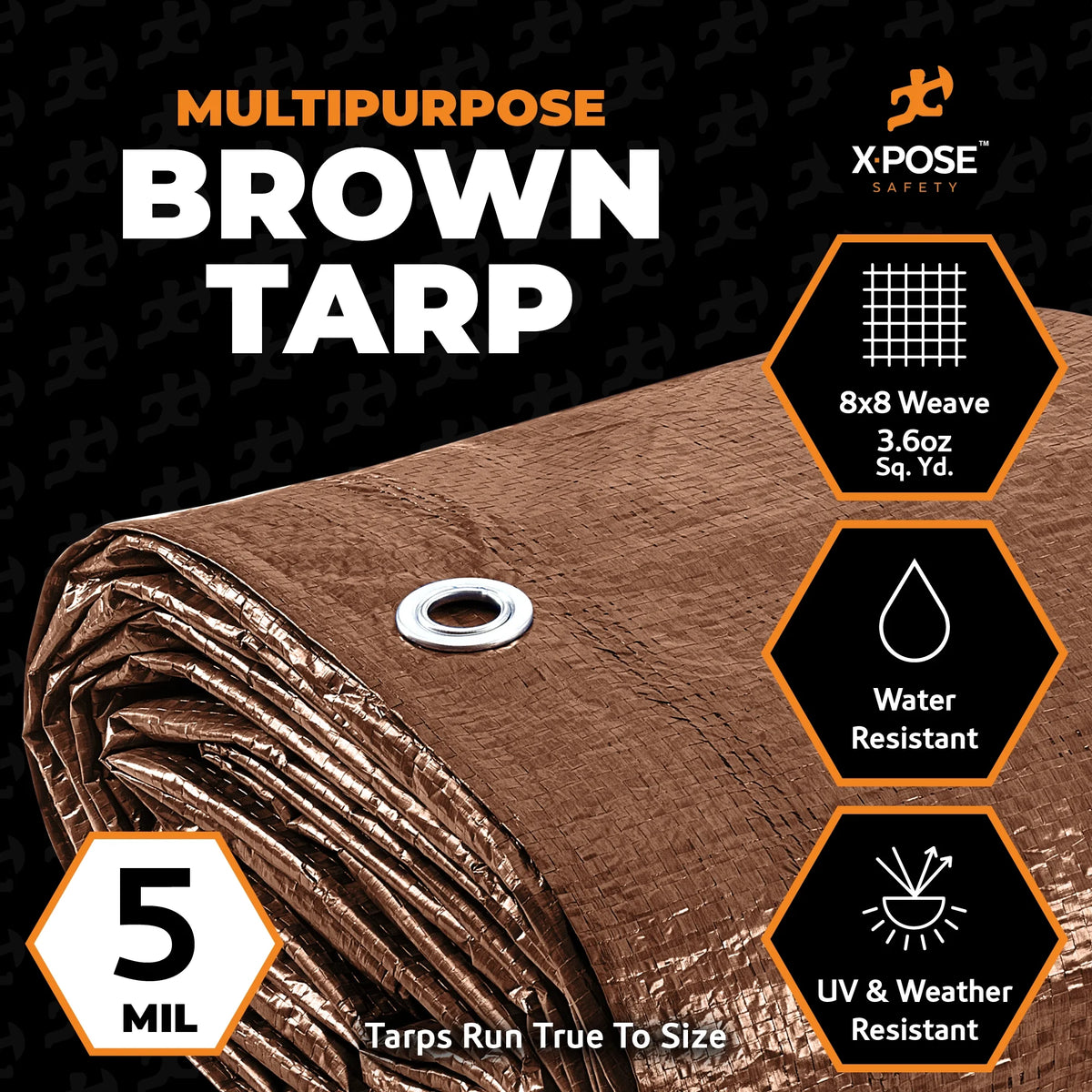 Blue 5' x 7' Waterproof Poly Tarp H962