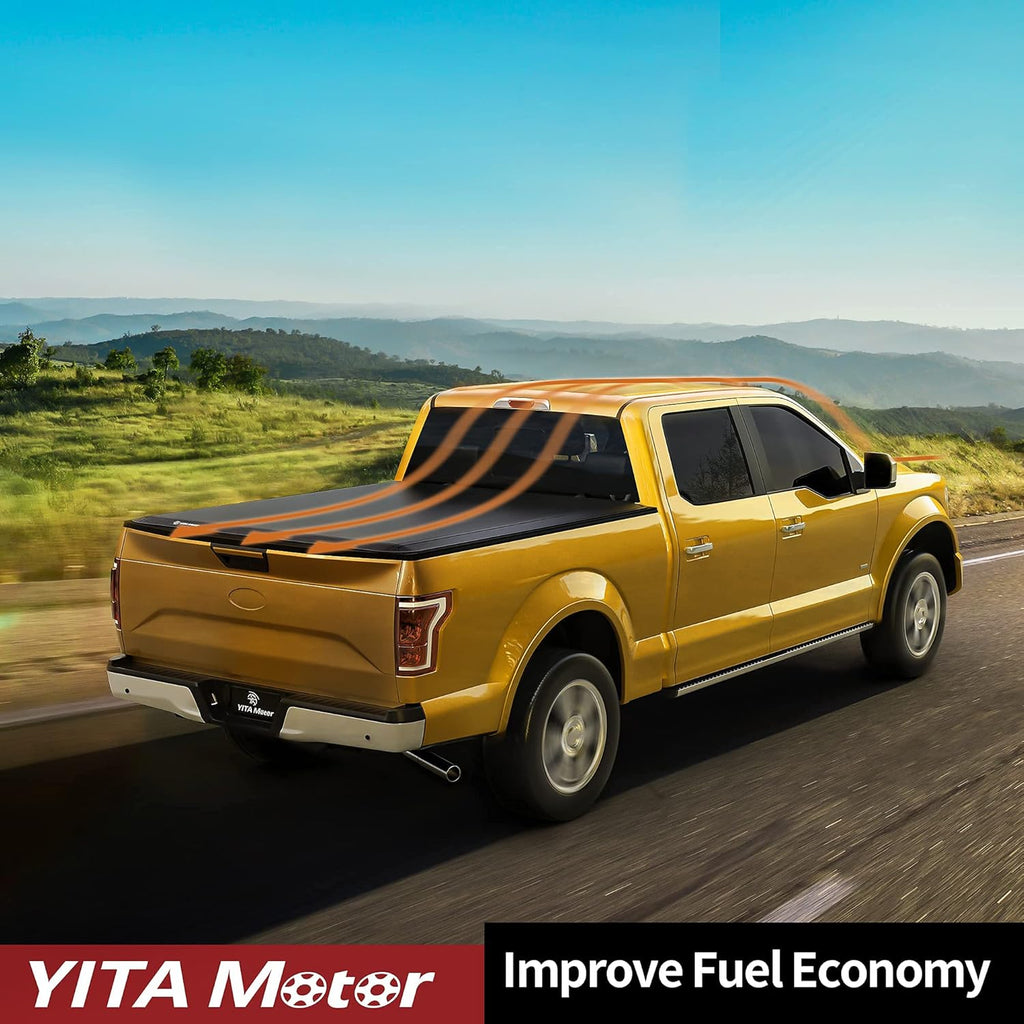 Soft Tri-fold Truck Bed Tonneau Cover for 2019-2022 Chevy Silverado/GMC Sierra 1500, 6.6 ft Bed P724027