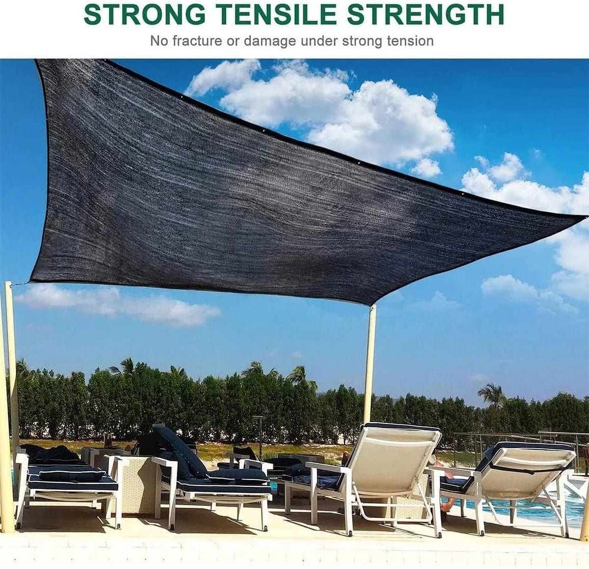 Heavy Duty Black Knitted Mesh Tarp with Grommets 60-70% Shade 6 Ft x 8 Ft. A396879