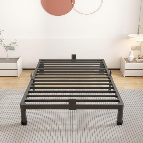 14 inch Full Size Bed Frame with Headboard Heavy Duty Steel Slats Q71197
