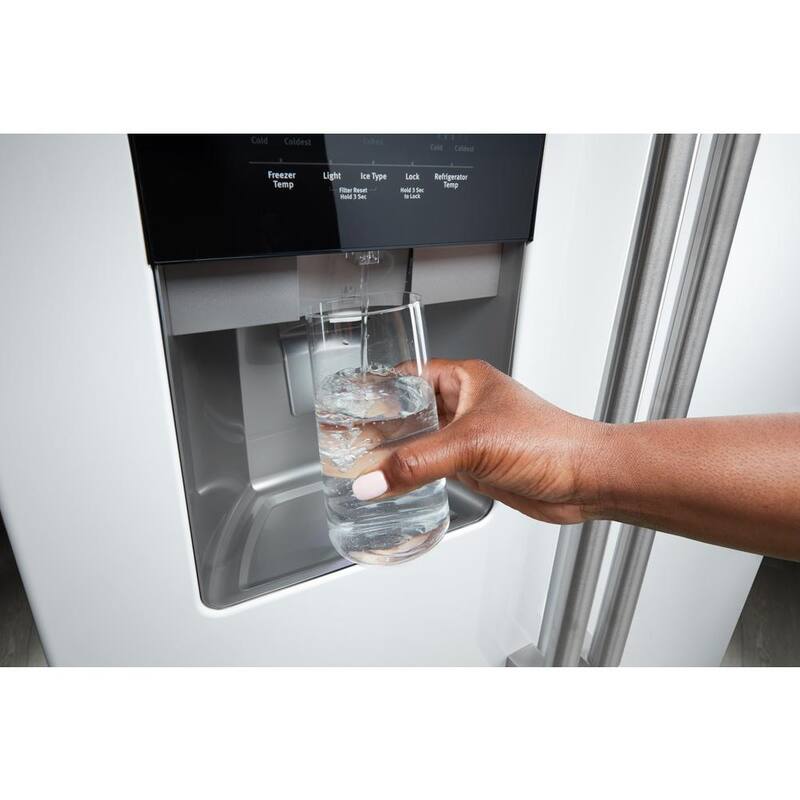 36 in. 25 cu. ft. Side-by-Side Refrigerator in White S587715