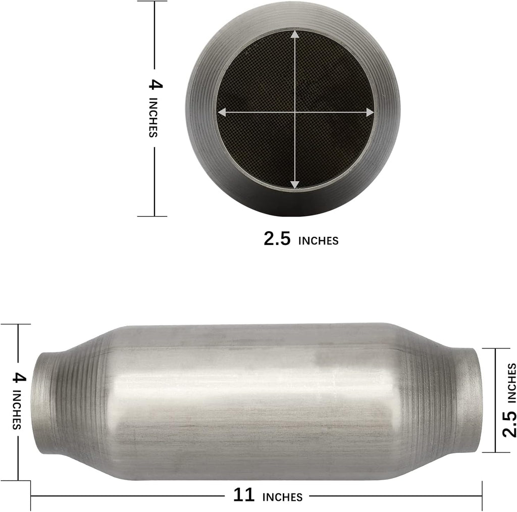 2.5" Inlet/Outlet Universal Catalytic Converter Pack of 2 Y707