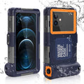 Waterproof Protective Case for Phones Up to 6.9 Inch with Lanyard F821