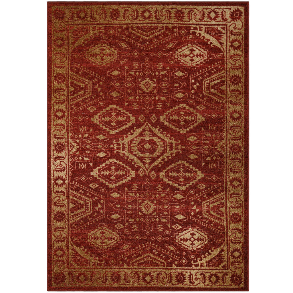Red Gold 5' x 7' Area Rug Y531199