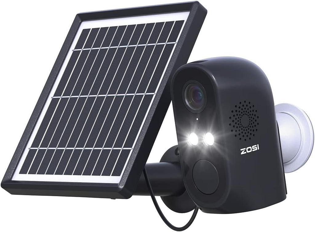 1080P Wire Free Rechargeable Battery Powered Camera with Solar Panel, 2-Way Audio, Pack of 2 B673