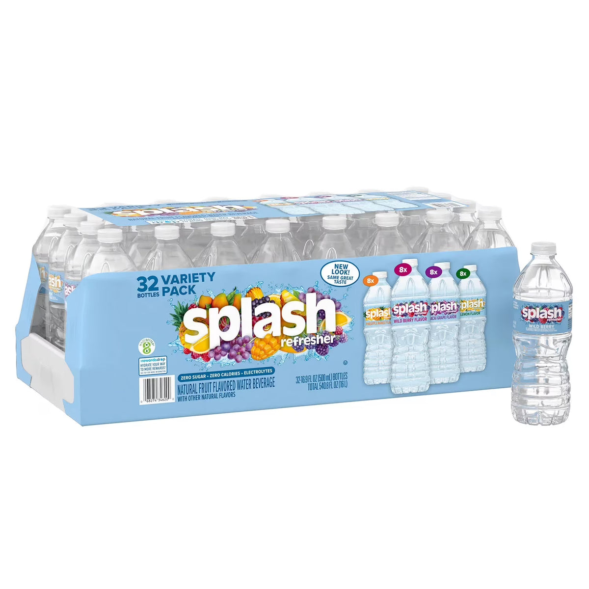 Fruit Flavored Water Variety Pack, 16.9 Ounce (32 Pack) F878