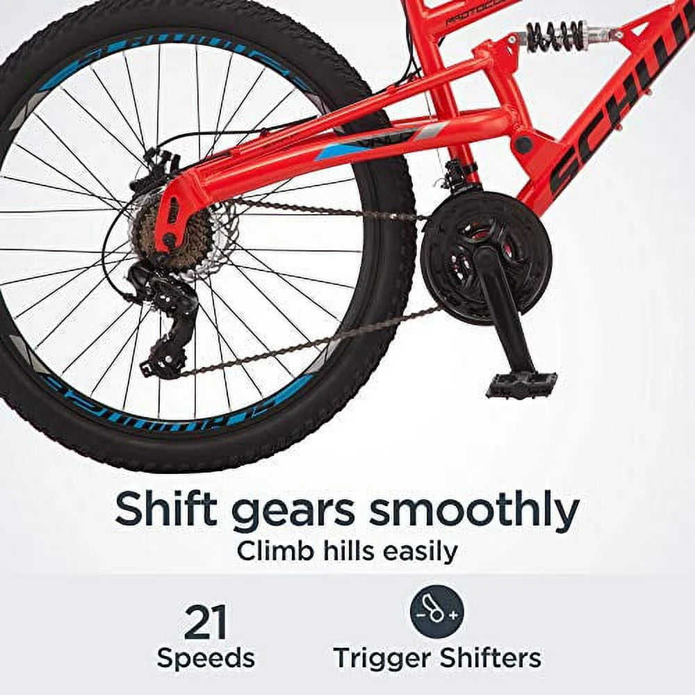 26 In. Wheels 24-Speed Aluminum Full Suspension Mountain Bike F8932