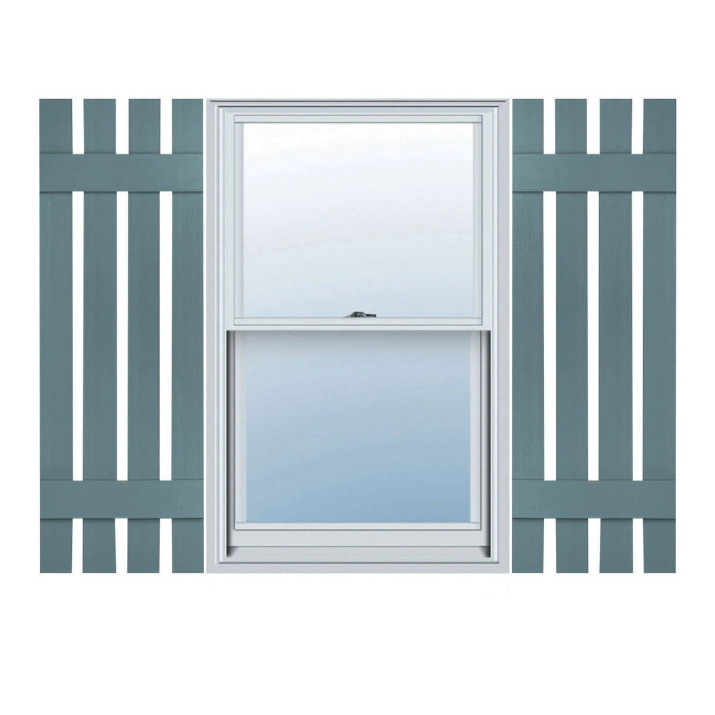 Wedgewood Blue Vinyl Board-n-Batten Shutters V84553