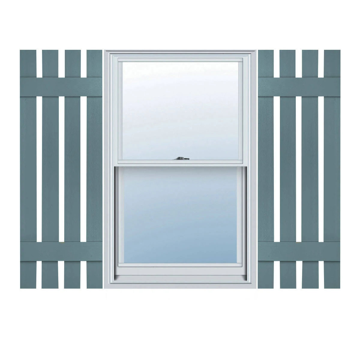 Wedgewood Blue Vinyl Board-n-Batten Shutters V84553