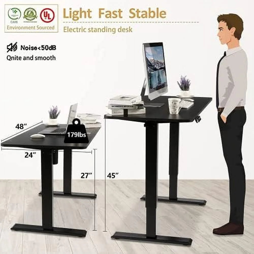Electric Standing Desk Adjustable Height 55 x 24 Inches with Splice Board H1894
