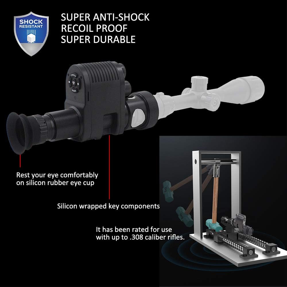 720p HD Night Vision Scope Camcorder Monocular with Built-in 850nm Infrared Flashlight N554226