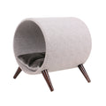 Grey and Brown Wooden Legs Cat Tunnel Bed 15 inch M855814