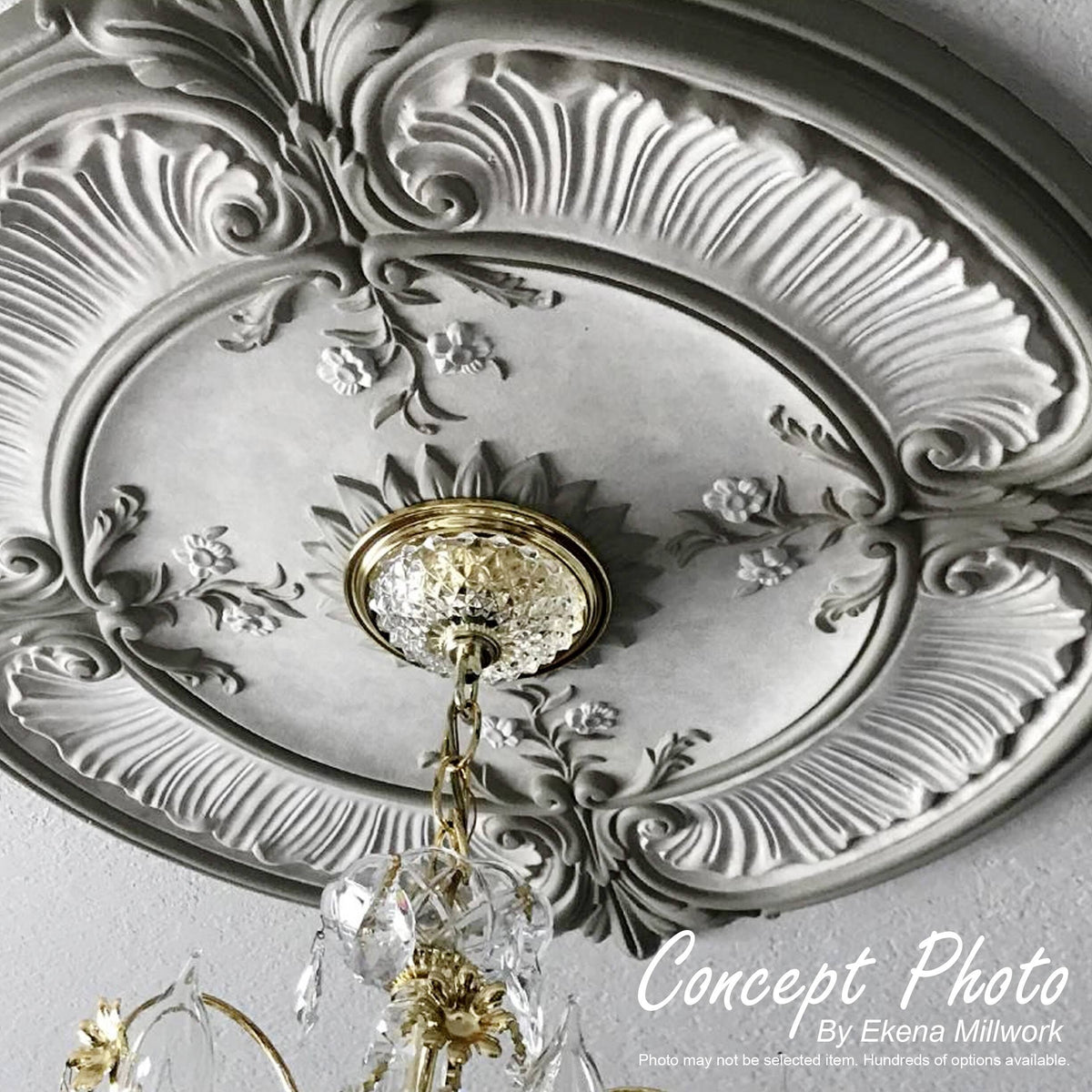 23 5/8x22OD x 3x22ID x 2x22P Bordeaux Deluxe Ceiling Medallion Hand-Painted Bronze U271330