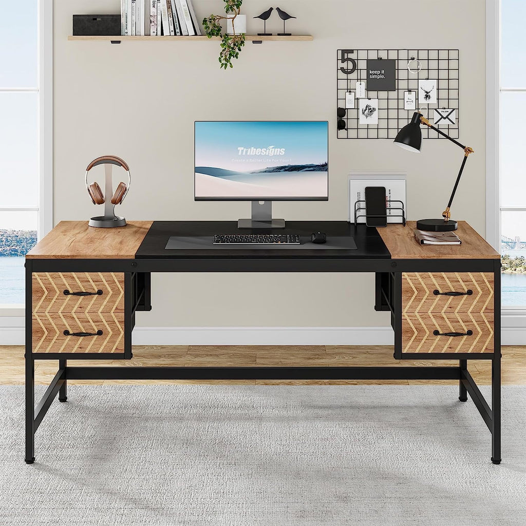63 inch Computer Desk with 4 Drawers V374843