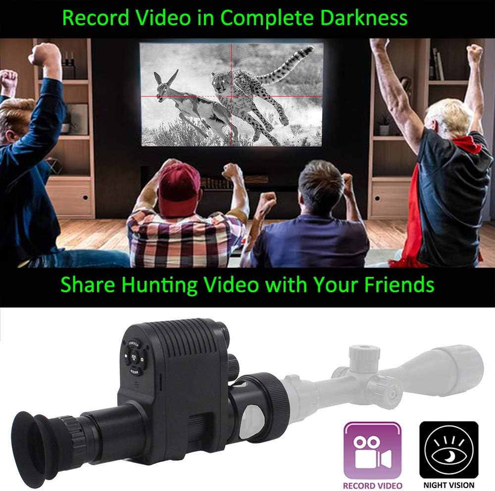 720p HD Night Vision Scope Camcorder Monocular with Built-in 850nm Infrared Flashlight N554226